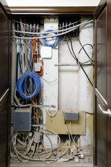 Electrical panel with wires