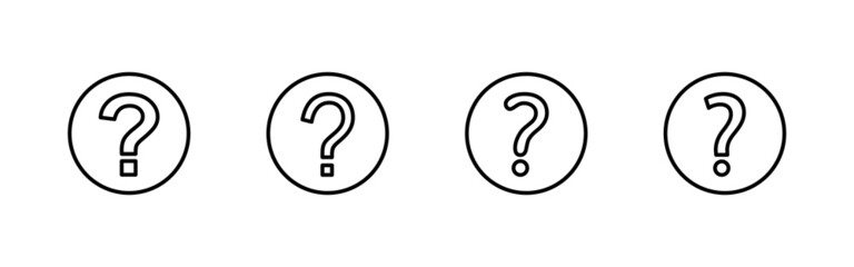 Question icons set. question mark sign and symbol