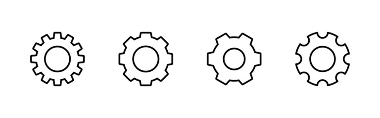 Setting Icons set. Cog Settings sign and symbol. Gear Sign
