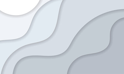 Abstract White liquid background. Modern background design. gradient color. papercut shapes . Fit for presentation design. website, basis for banners, wallpapers, posters