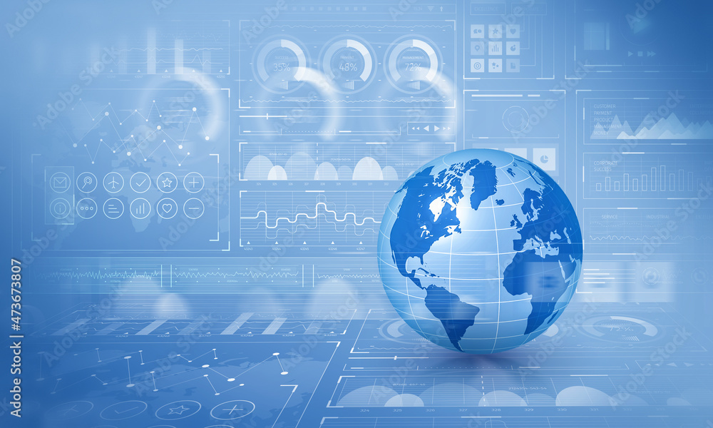 Poster global communication and technology image