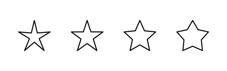 Star Icons set. rating sign and symbol. favourite star icon
