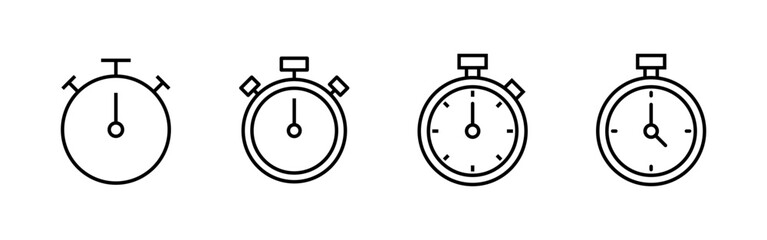 Stopwatch icon. Timer sign and symbol. Countdown icon. Period of time