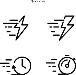quick icons isolated on white background. quick icon thin line outline linear quick symbol for logo, web, app, UI. quick icon simple sign.