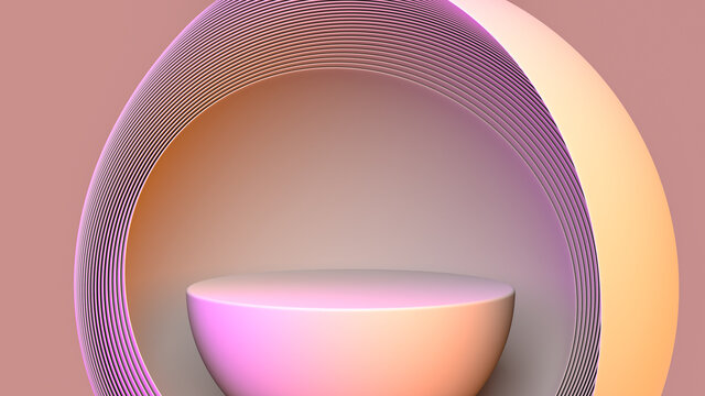 Mockup circle scene