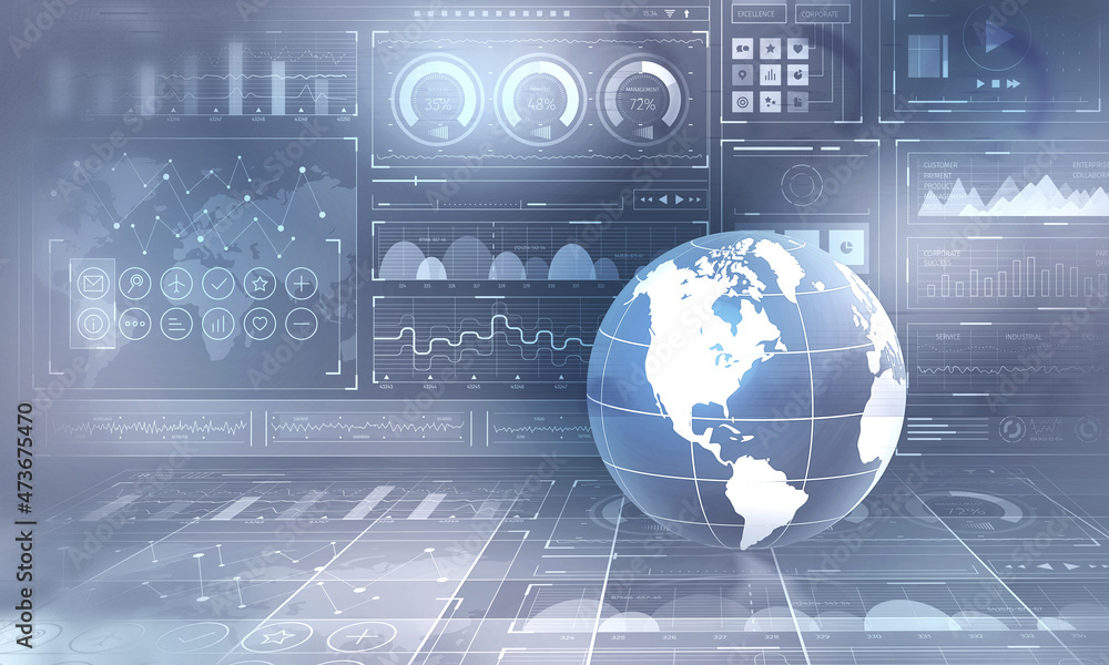 Poster global communication and technology image