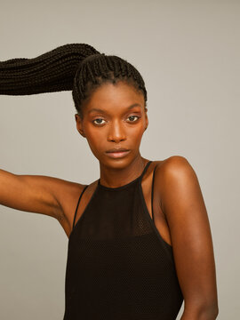 woman studio portrait