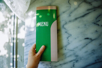 Retro menu from above