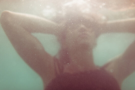 Blurred underwater portrait