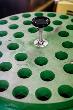 Evenly perforated round detail