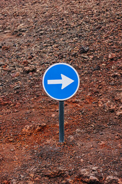Road sign with warning sign