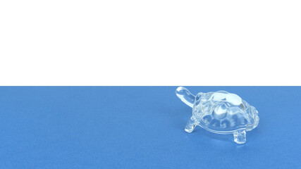 turtle on a blue background figurine