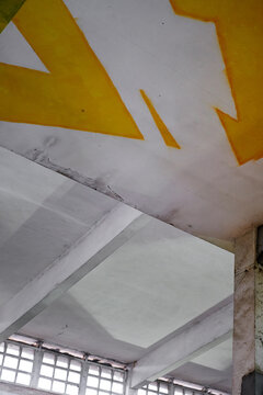 Closeup of empty factory ceiling