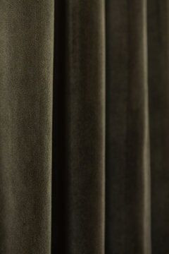 Green velvet curtain background