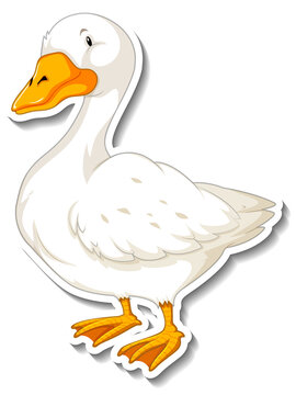 A duck animal cartoon sticker