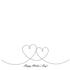 Happy mothers day card vector illustration