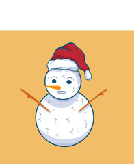 snowman with hat