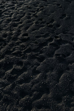 Black sandy beach