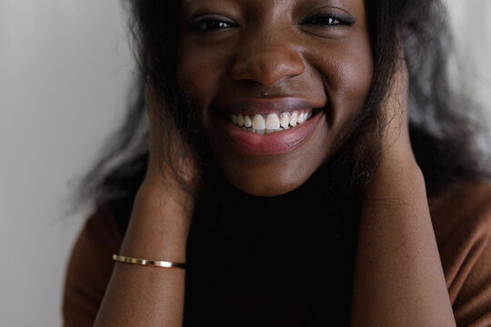 Laughing woman closeup