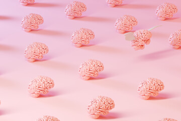 brain pattern with one that flies away