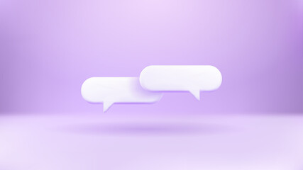 3d realistic style chat bubbles