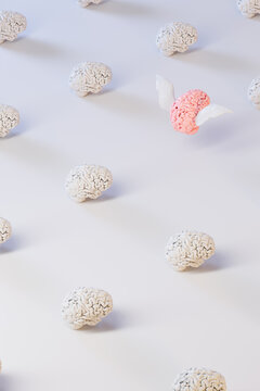 brain pattern with one that flies away
