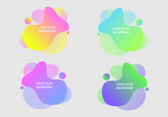 Liquid Color Background banner gradient set