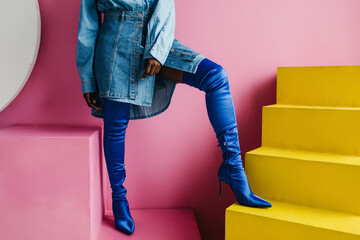 Bright fashion details - Legs woman in shoes