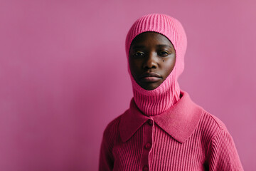 Winter fashion trendy portrait seamless background