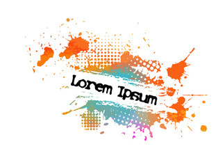 Abstract multicolored blots for text. Vector illustration