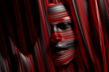 Abstract background with a human face