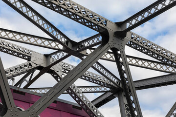 Steel Girder Network with rivets