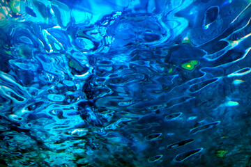 Underwater background with wave lights