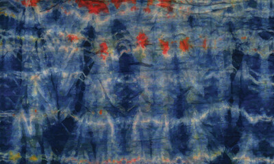 blue orange stylish colorful  creative tie-dye pattern background design illustration.