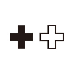 plus set icon vector symbol illustration