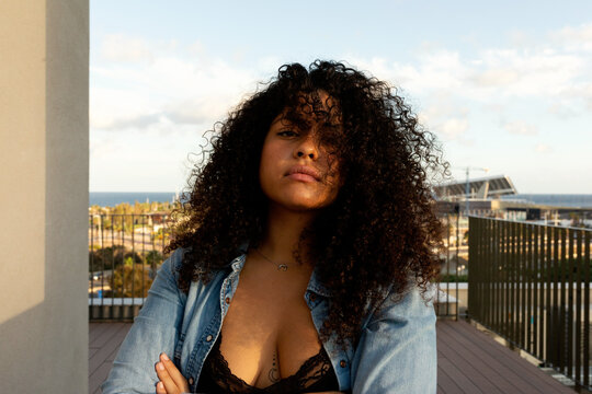 Empowered curvy woman portrait