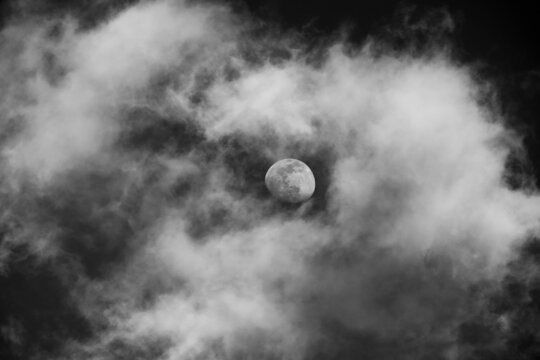 Moon and clouds 1