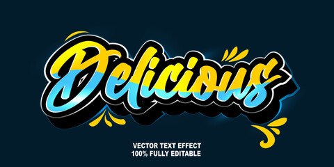 delicious vector text effect