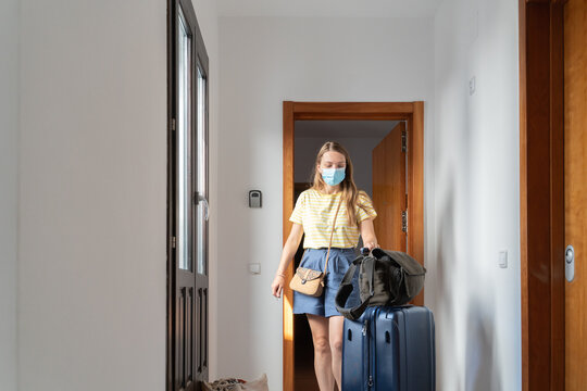 Tourist Leaving Her Rented Location