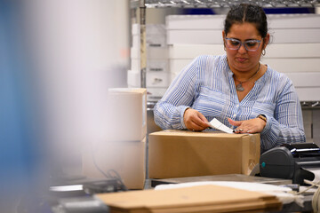 Online Shopping worker at warehouse