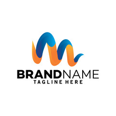 pulse logo with m letter