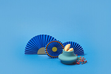 Origami fans and fortune cookies