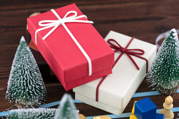 Christmas related items on the table