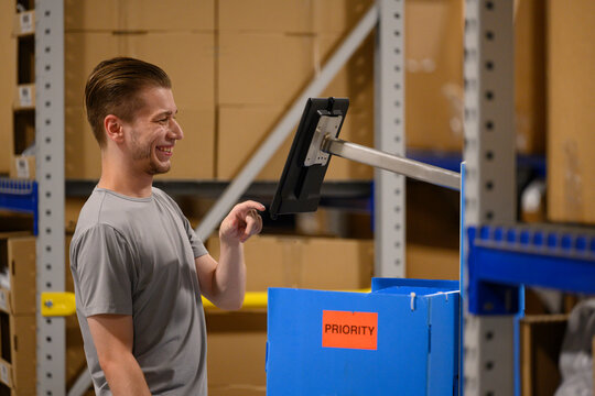 Happy Worker at Warehouse 