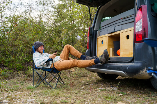 Rest traveling by van