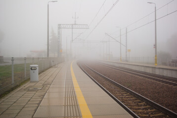 train in the fog
