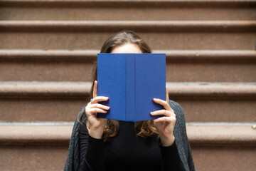 Woman reading book