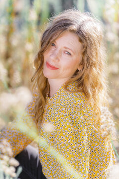 woman in the countryside