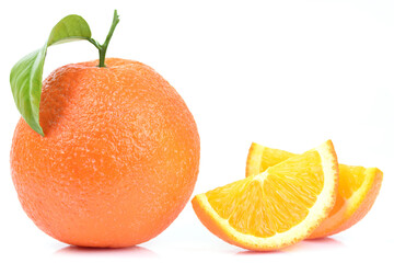 Orange on a white background