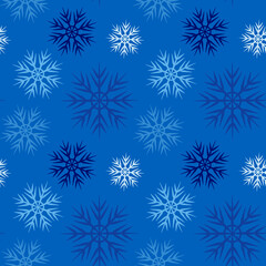 Fototapeta na wymiar A seamless pattern on a square background is snowflakes. Design element